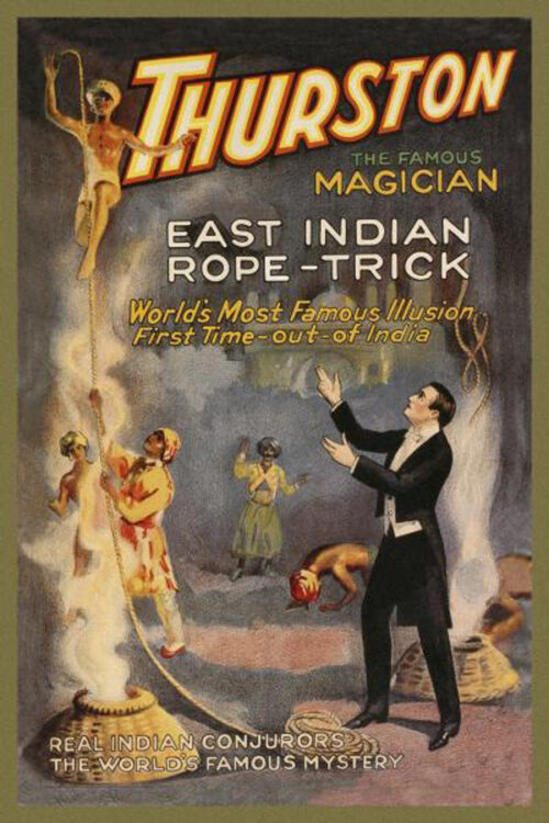 Magicians: East Indian Rope Trick: Thurston the Famous Magician