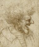 Caricature of a Man with Bushy Hair
