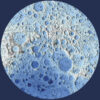 Decorative Topographic Map of the Moon, South Pole (unmarked)