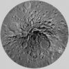 Topographic Map of the Moon, South Pole (unmarked)