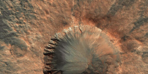 Mars HiRise - Crater Near Sirenum Fossae