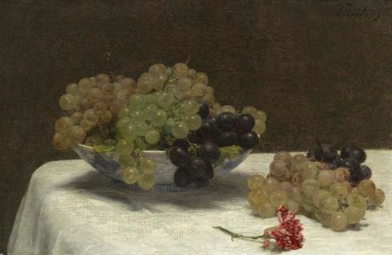 Still Life with Grapes and a Carnation c. 1880