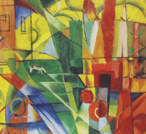Landscape with House, Dog and Cattle, 1914