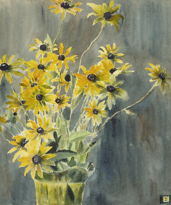 Vase with Blackeyed Susans