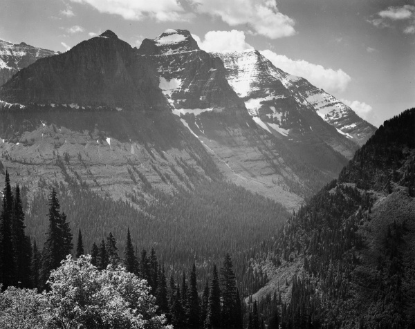 Snow Covered Mountains, Glacier National Park, Montana - National Parks and Monuments, 1941