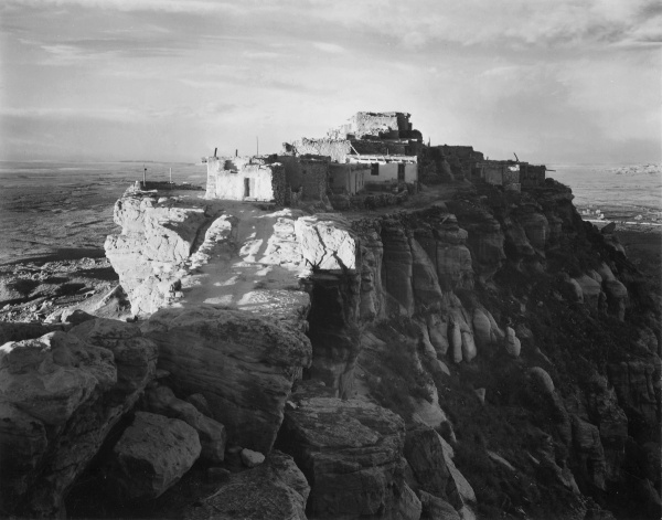 Full View of the City on Top of a Mountain, Walpi, Arizona, 1941