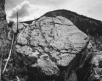 Boulder with Hill in Background, Rocks at Silver Gate, Yellowstone National Park, Wyoming, ca. 1941-1942
