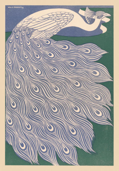 Peacock - detail from Cover of Modern Poster No. 32, 1895