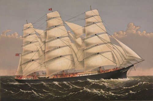Clipper Ship "Three Brothers". C. 1875