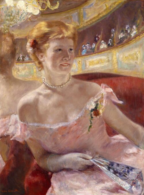Woman with a Pearl Necklace in a Loge, 1879