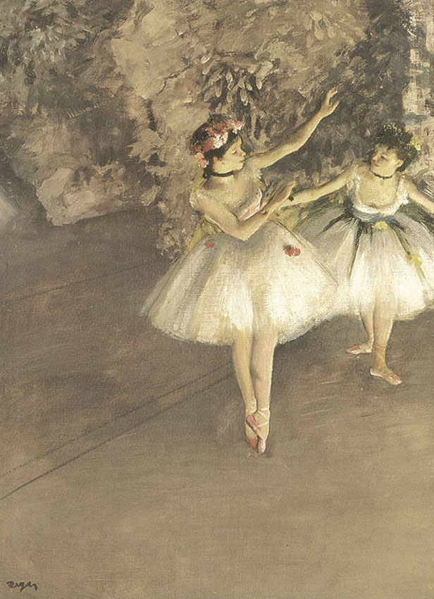 Two Dancers On a Stage