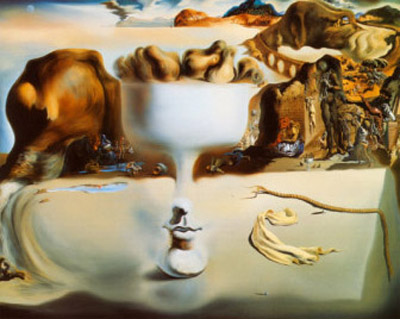 Apparition of Face and Fruit Dish on a Beach