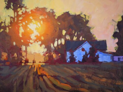 Sunrise Over Farmhouse