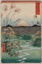 The Coast At Hota, from the Series Thirty-Six Views of Mount Fuji, 1858