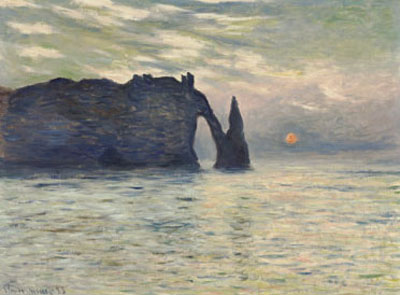 The Cliff, Etretat, Sunset, 1883