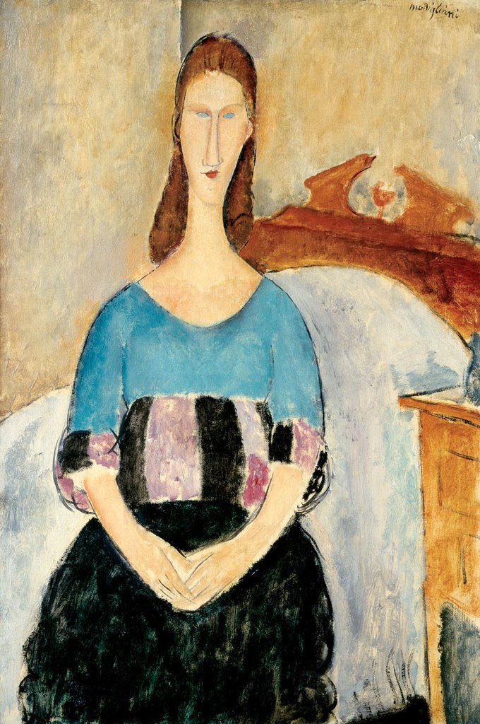 Portrait of Jeanne Hebuterne, Seated, 1918