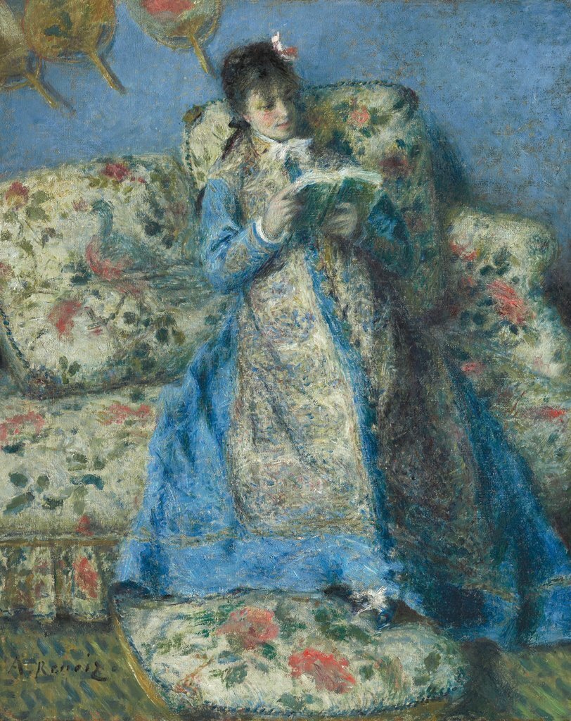 Portrait of Madame Monet (Mme. Claude Monet Reading), c. 1874