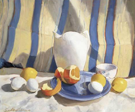 Pitcher with Eggs and Oranges