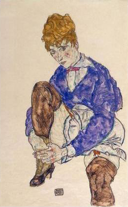 Portrait of the Artist's Wife Seated, Holding Her Right Leg