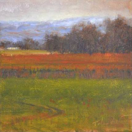 Red Vineyard Near the River I