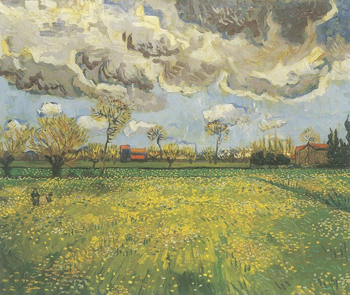 Meadow with Flowers Under a Stormy Sky, 1888