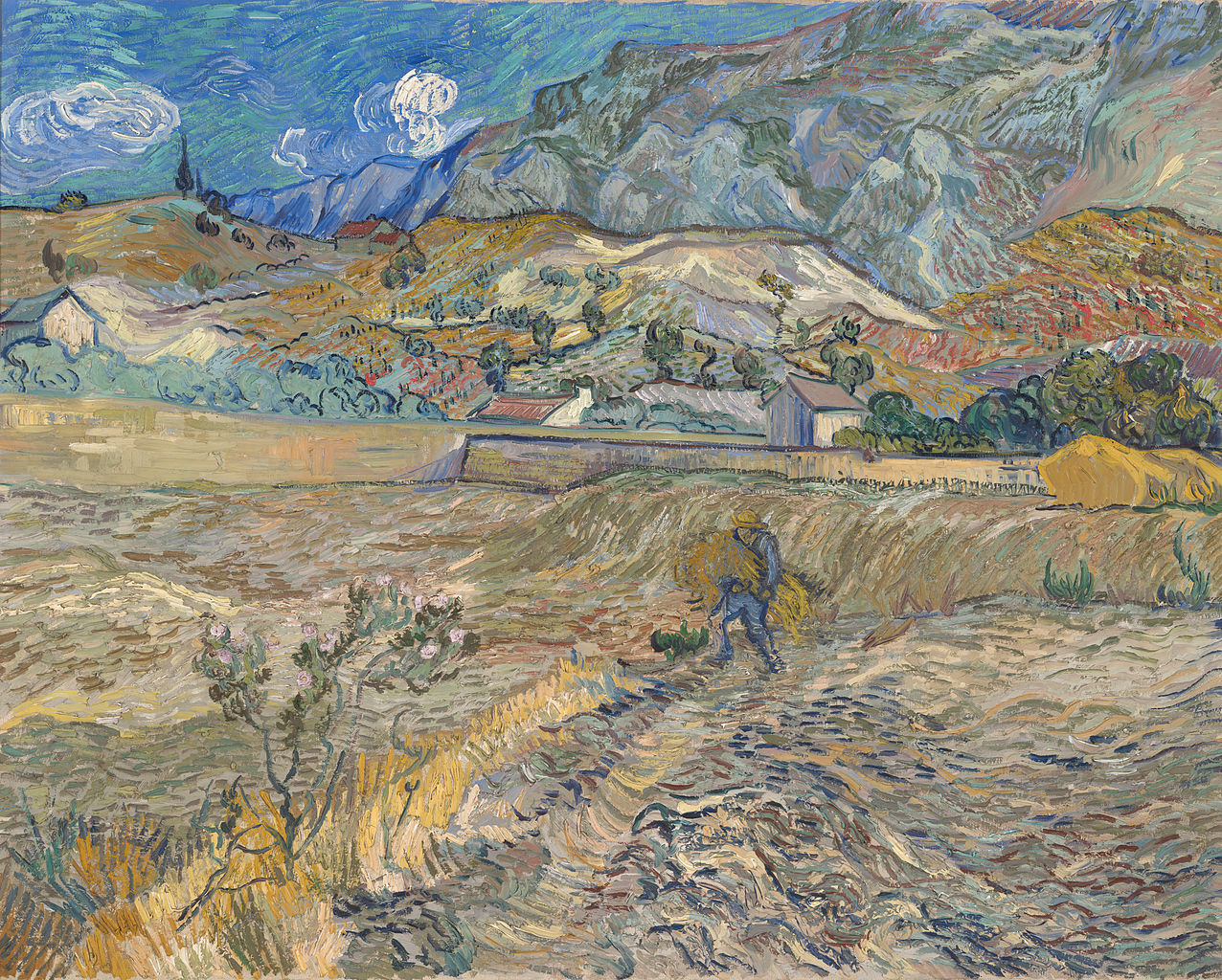 Landscape At Saint-Remy (Enclosed Field with Peasant), 1889
