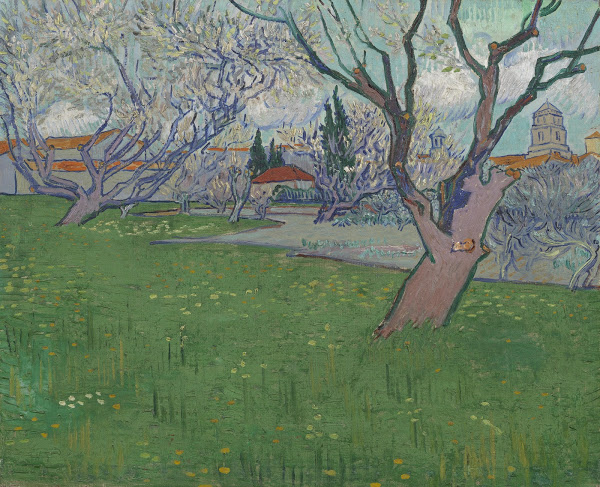 Orchards in Blossom, View of Arles, 1889