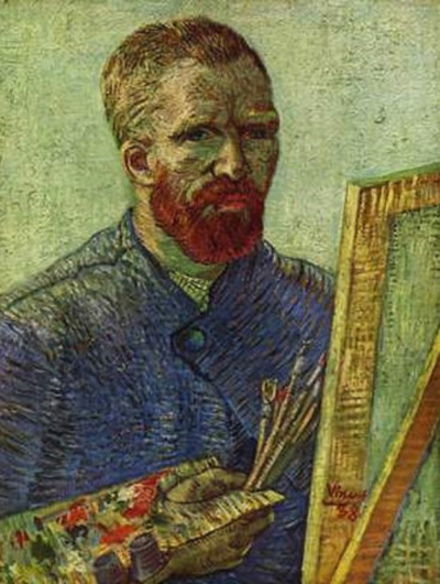 Self Portrait in Front of Easel