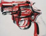 Gun, c. 1981-82 (black and red on white)