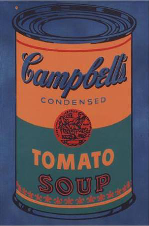 Colored Campbell's Soup Can, 1965 (Blue & Orange)