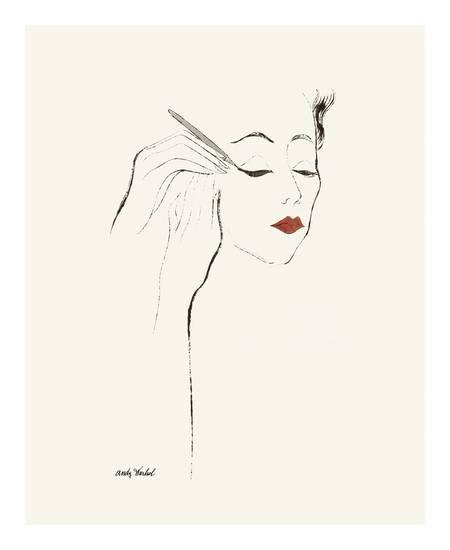 Untitled (Female Head abd Hands Applying Eyeliner), c. 1955