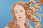 Details of Renaissance Paintings (Sando Botticelli, Birth of Venus, 1482), 1984 (blue)