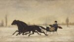 David Marsh in Horse-Drawn Sleigh in a Winter Landscape, 1880