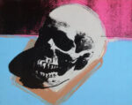Skull, 1976 (White on Blue and Pink)