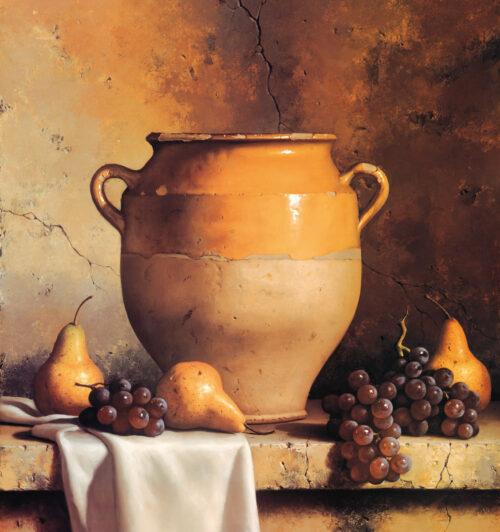Confit Jar With Pears and Grapes