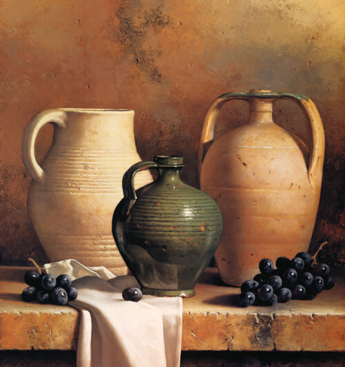 Earthenware With Grapes