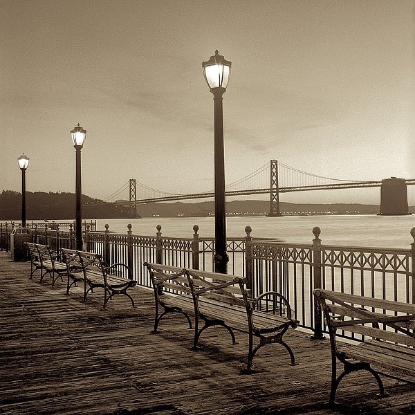 San Francisco Bay Bridge At Dusk