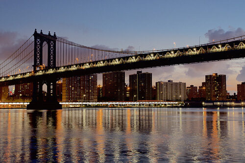 Manhattan Bridge At Dawn