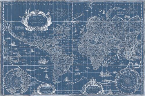 Blueprint World Map, 1630