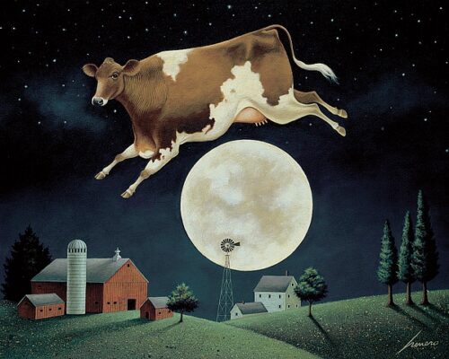 Cow Jumps Over the Moon