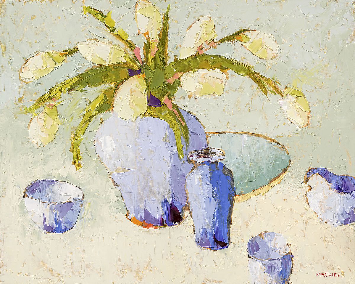 White Tulips with Bulbs