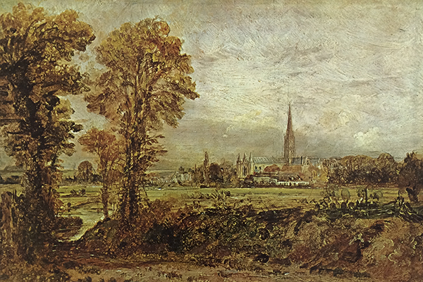 Distant View of Salisbury Cathedral, 1821