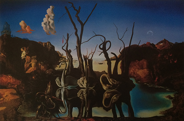 Swans Reflecting Elephants