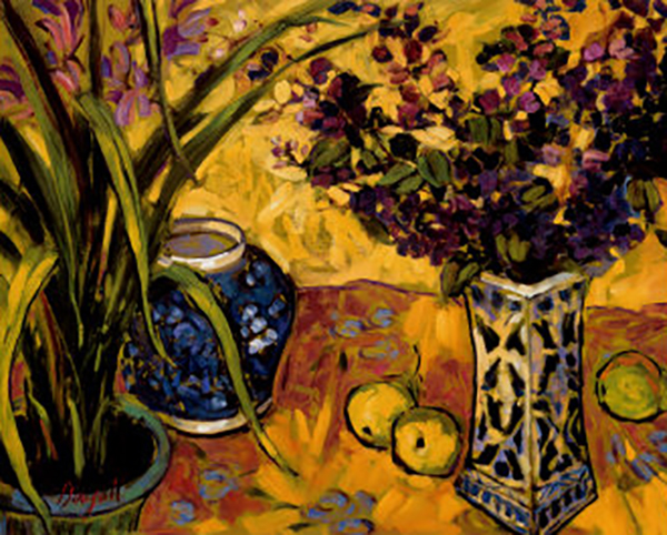 Oriental Vases and Orchids