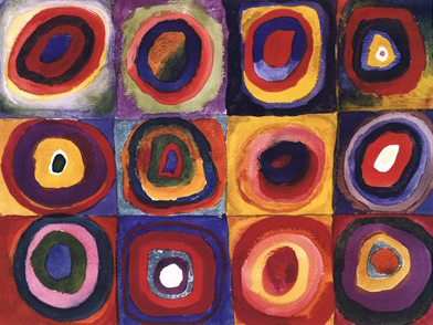 Color Study - Squares and Concentric Circles, 1913