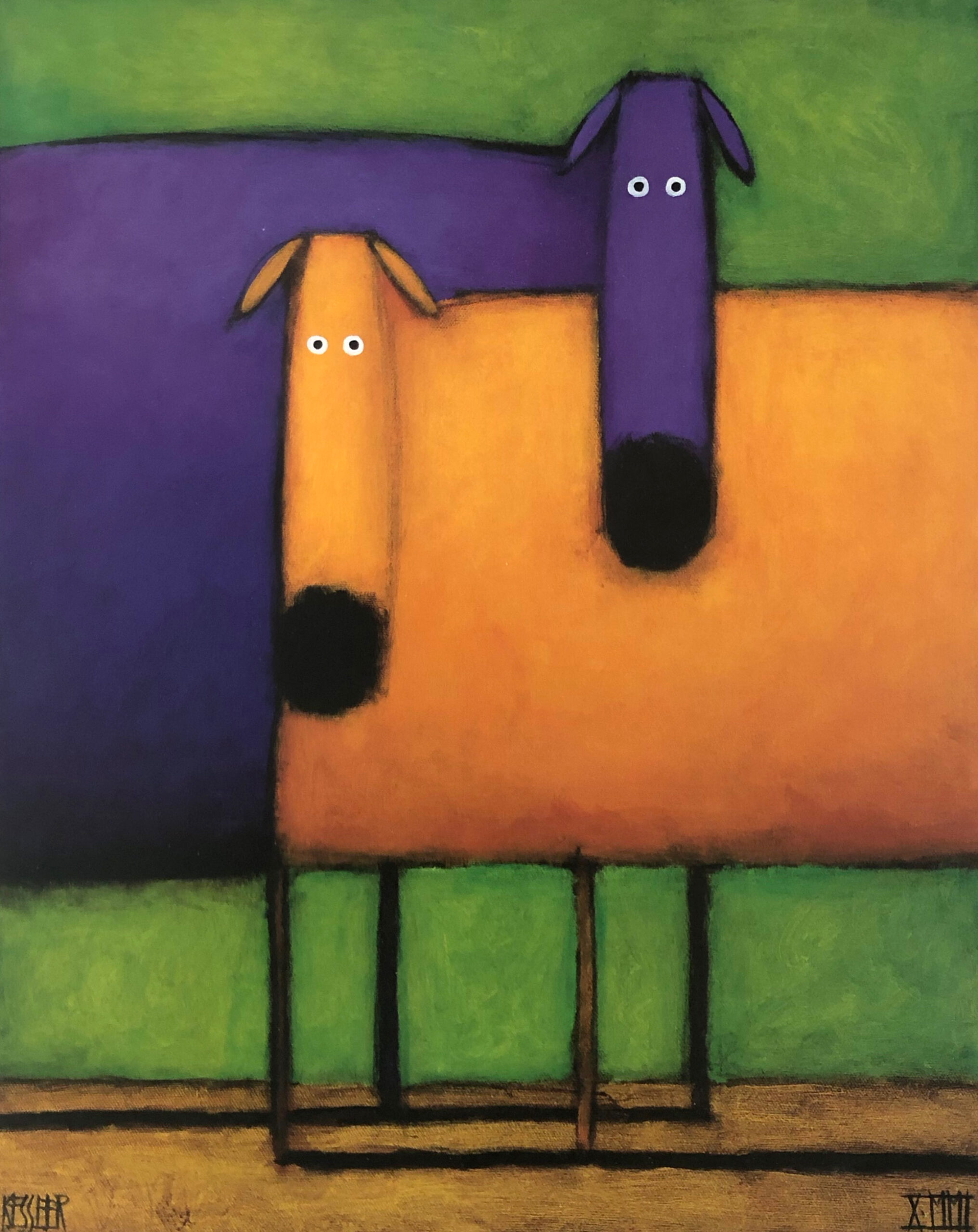 Purple and Orange Dogs