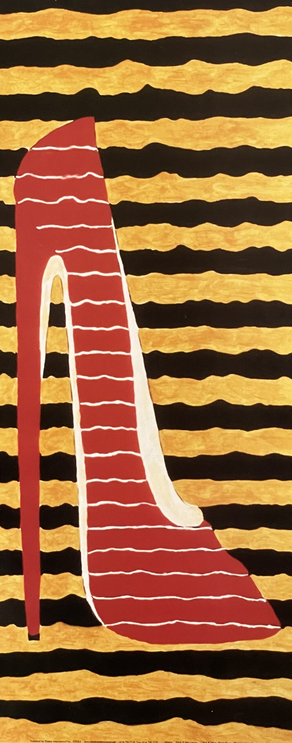 Red and White Stripe Shoes
