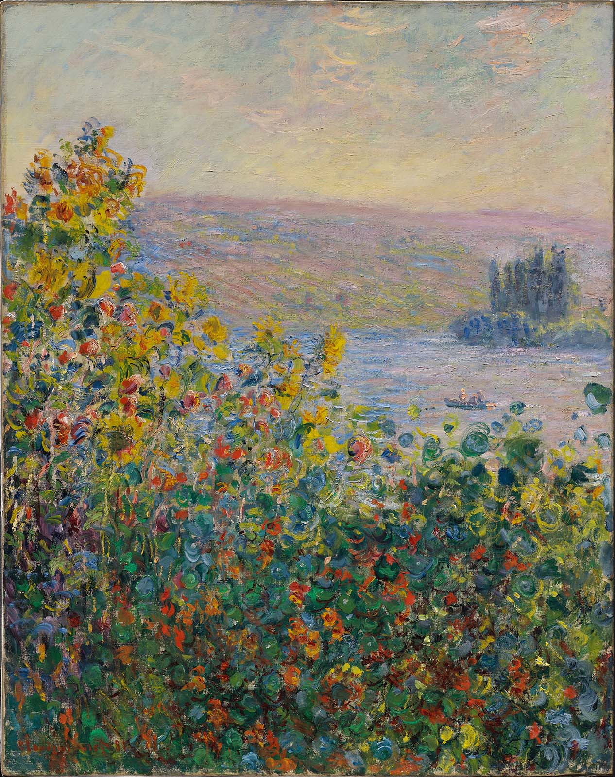 Flower Beds At Vetheuil, 1881