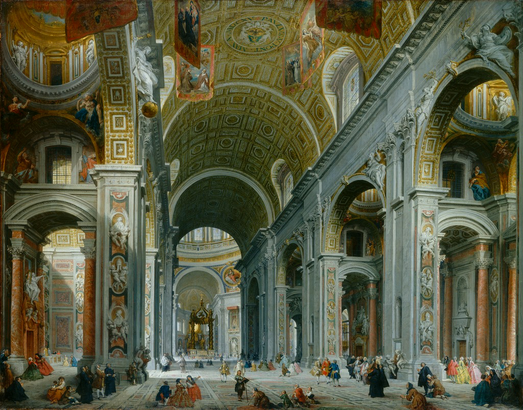 Interior of the St. Peter's, Rome c. 1754