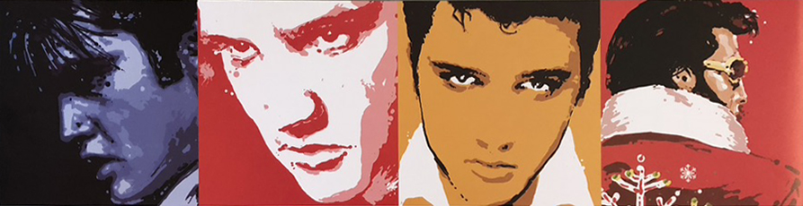 Elvis Presley in Four Panels